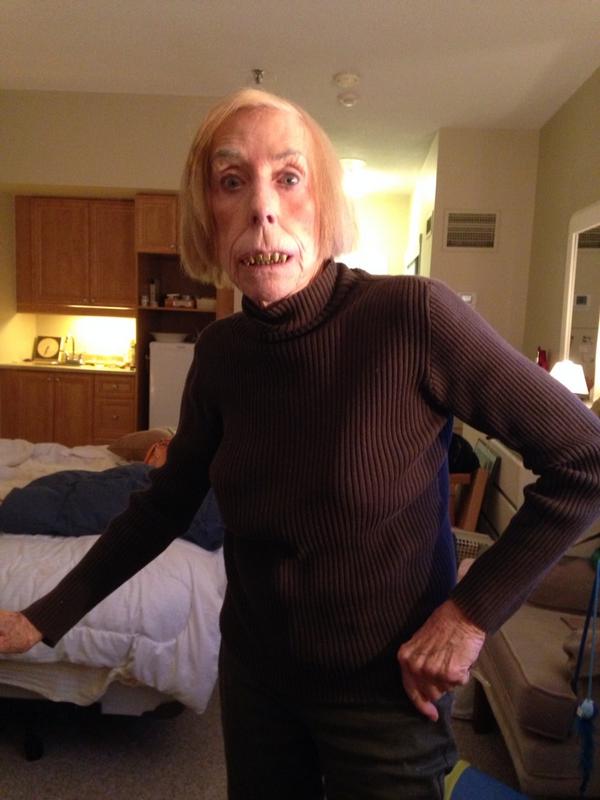 sheilamccarthys's tweet photo. Halloween teeth. Meet Auntie Ann star of cinecoup CBC departure lounge. http://t.co/6T6qxzrQ1P