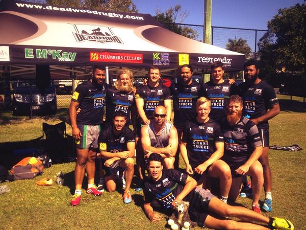 Deadwoodrugby's tweet photo. #ByronBay7s plate winners! #woof #ForTheKids The boys played really well. absent from pic @DaveHarvey17 http://t.co/dEnwEnncKK