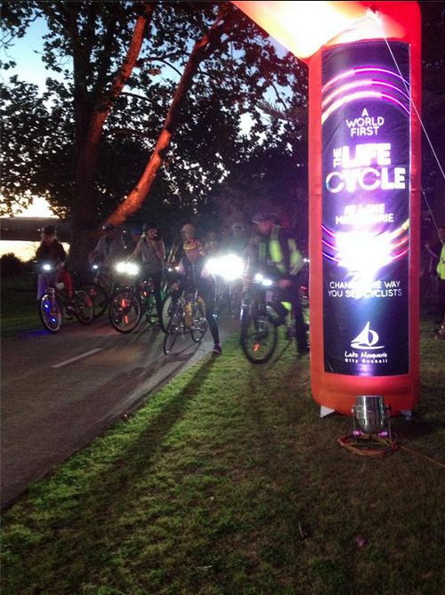 TheLifeCycleAU's tweet photo. Thanks to all of the riders who participated in The Life Cycle ride last night. http://t.co/1iQgsWTbBF