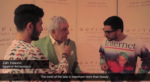 CairoScene's tweet photo. The boys talk to @ZahiHawass about beauty in the latest #ElScene. http://t.co/XlGj37zHbH http://t.co/U2YuIIHzNY