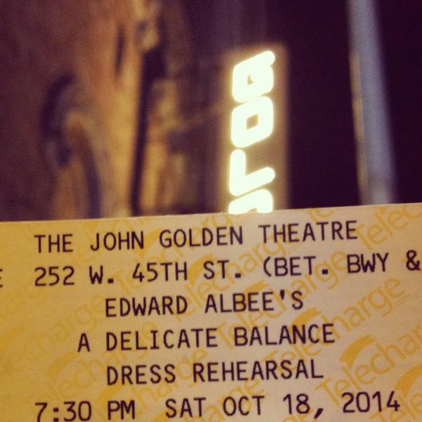 The final dress of #ADelicateBalance was lovely! I was front row and soclose to Glenn Close. It was a dream.