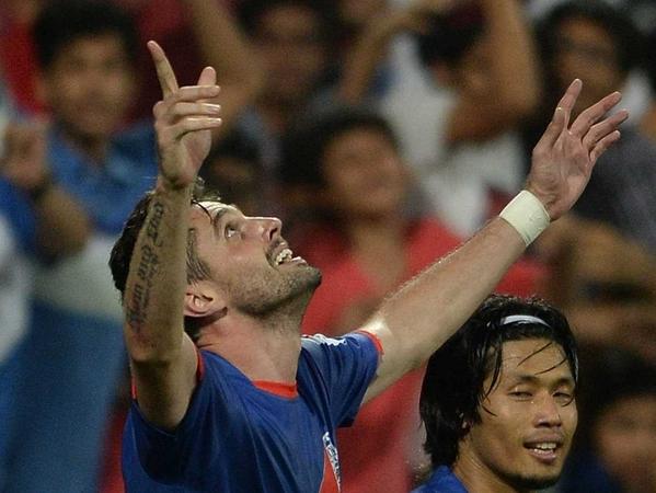 iamrajchakra's tweet image. Midfielder Andre Moritz put the hosts ahead through a well-worked counter-attack on 12 minutes. #MumbaiCityFC