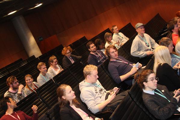 nyjm14's tweet photo. Third day of #nyjm14 is rolling great. Everyone seems a bit tired but happy! http://t.co/nXHC2WFVlQ