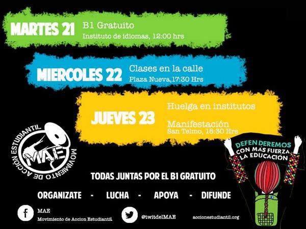 MAEinstitutos's tweet photo. El miércoles a las 17:30 tenemos Clases en la Calle en Plaza Nueva http://t.co/EGSFcnDcHv