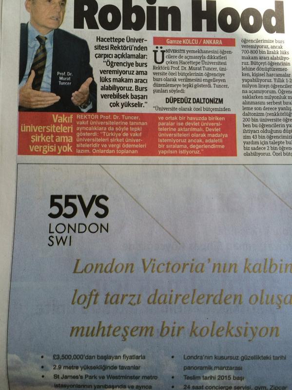 Bu ne ya gazetede londrada loft ilani vermisler sudan ucuz 3.5 Milyon pound dan basliyormus