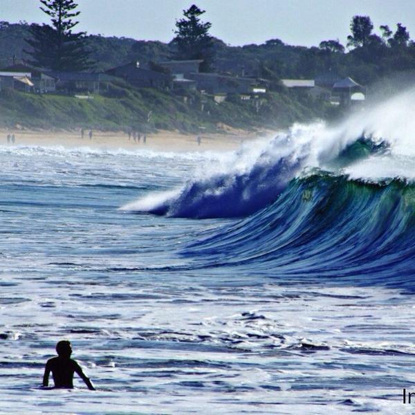 Unusually  huge wave at Terrigal Beach.