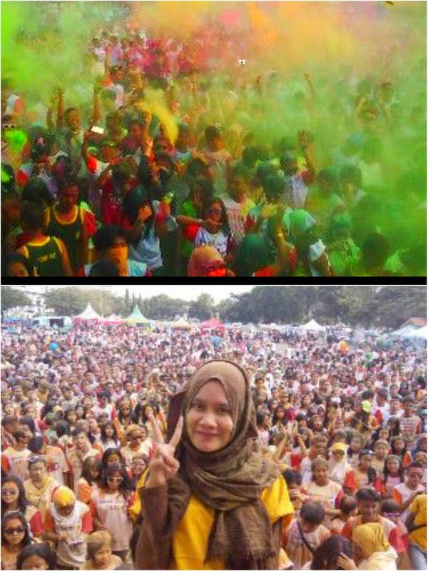 bandarlampung's tweet photo. Meriahnya acara ColourRUN pagi hari ini penuh warna-warni. Nah, ada yg baru, siapa minat NightRUN?
Foto: @putripuutee http://t.co/g6iuxVew3e