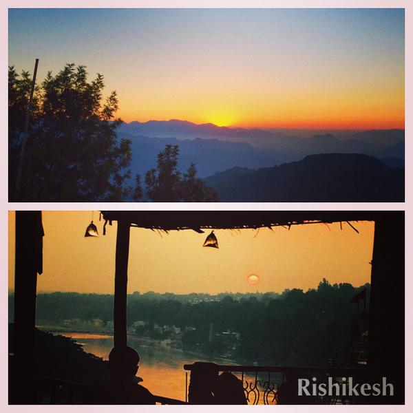 Kunjanath Temple high in Himalayan foothills to see sun wake at 6.21pm to then see sun sleep at 5.38pm at Rishikesh.