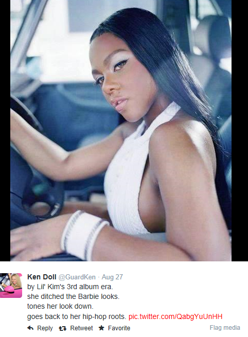 KillaBeeKitty's tweet photo. @lizmendez780 @LilKim Guess who else on their 3rd album...#CLONEALERT http://t.co/SFXrm9BfwX
