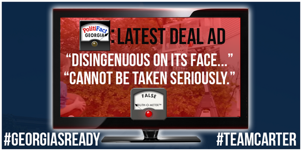 YoungDemsUGA's tweet image. Going into tonight's #APCDebates, remember that @NathanDeal's new attacks were ruled FALSE by @PolitiFactGA. #gapol