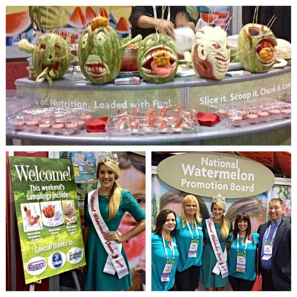 WatermelonBoard's tweet photo. Day 2 of @FreshSummit - Stop by #2733 for a morning snack. Salsa &amp; slices in the afternoon! #eatmorewatermelon http://t.co/qzc35sQtsS