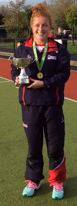 Smiles all round for Ulster Captain Zoe Wilson, securing 2014 U18 Interpro Title @BallyclareHigh <a href="/RandalstownLHC/">Randalstown L.H.C</a>