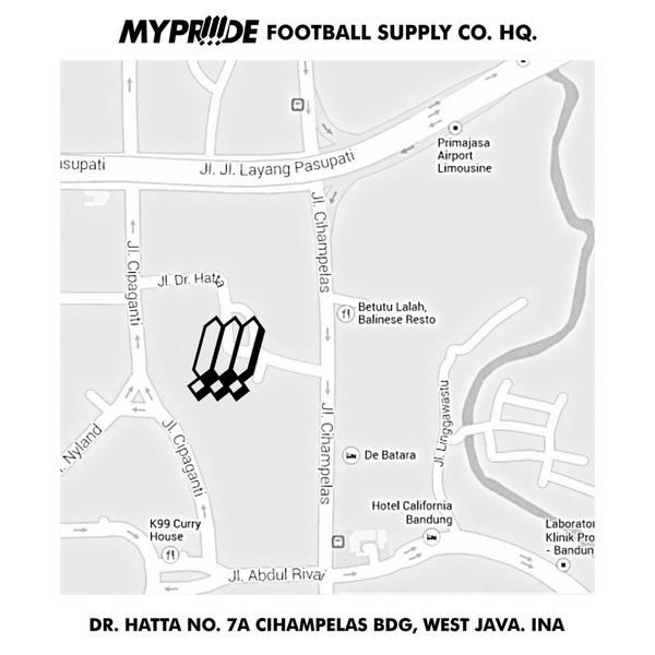 Go Get Visit! "MYPRIDE!!! FOOTBALL SUPPLY &amp; CO. HQ." Jl. Dr Hatta No.7A Cihampelas Bawah - BDG. Open from 2pm-7pm