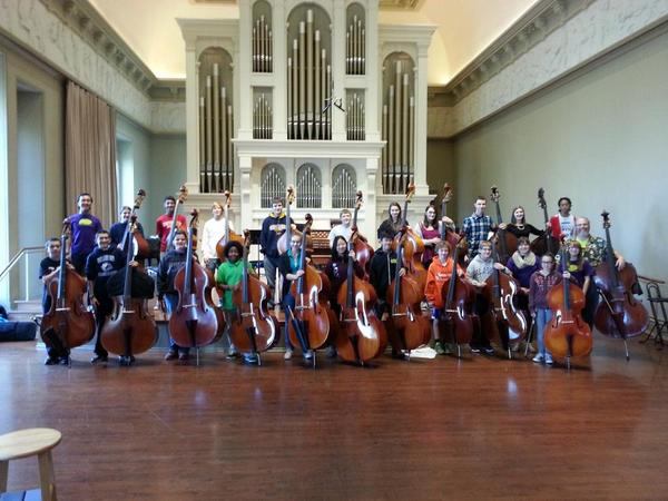 Bass_Works's tweet photo. Hard @ work on a Sun. morn getting ready for All State! Only bassists work this hard! http://t.co/ErDadviYhu