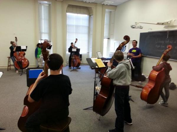 Bass_Works's tweet photo. Hard @ work on a Sun. morn getting ready for All State! Only bassists work this hard! http://t.co/ErDadviYhu