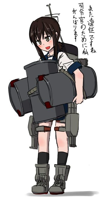 うちの吹雪ちゃんは遠征艦隊で頑張っていくれています #艦これ版深夜の真剣お絵描き60分一本勝負 