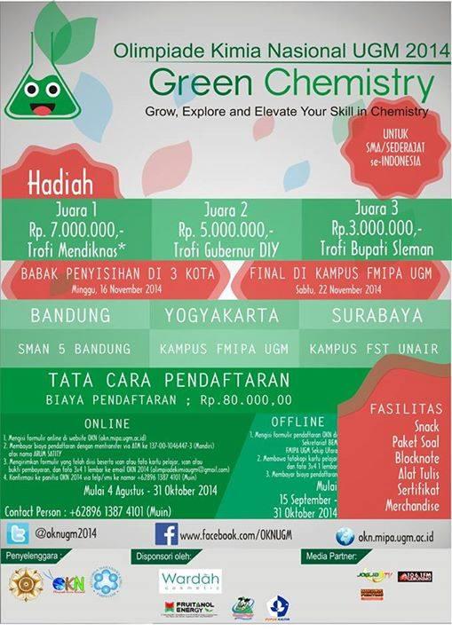 <a href="/BudiMuliaSHS/">SMA Budi Mulia Bogor</a> Olimpiade Kimia Nasional penndaftaran sd 31 oktober 2014. Lets join with us :)