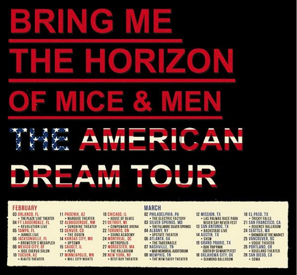 I know u all have been waiting for this news. Here it is, finally we know dates of #BMTH American Tour! See u there ✌