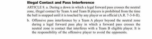 cbfowler's tweet image. This is the rule. It's all about what WRs are appearing to try to do: obstruct or get free.