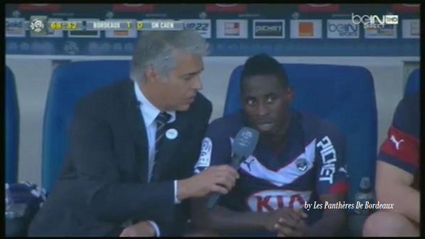 Stadium_ga's tweet photo. #FCGBSMC @Andre_Pocko au micro de beIN SPORT: "La bataille est rude au milieu de terrain" http://t.co/Ley49NNbBq