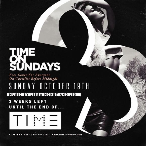 timetoronto's tweet photo. 3 weeks left. Join us for the 3rd last #TimeOnSundays Ever! Music by @djlissamonet! http://t.co/1JAMgBx7Mm