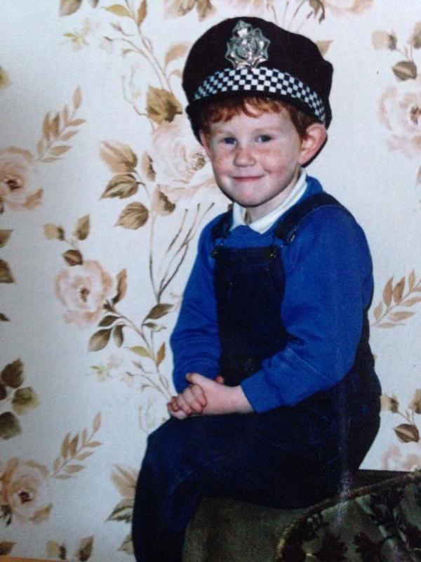 <a href="/jimmyrea/">james owen rea</a> @EoinMeade1 <a href="/delaney333/">Tom Delaney</a> <a href="/minikitten23/">Kate</a> I always knew jimmy wanted to be a policeman #socute