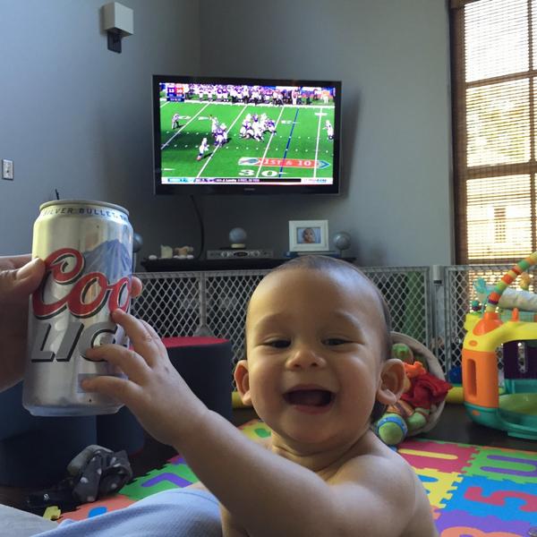 Beer football and babies this Sunday!