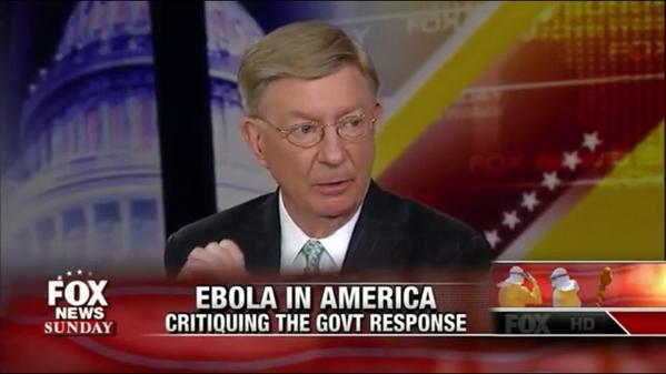 thebaxterbean's tweet photo. Great GOP Moments: Fox Host Shoots Down George Will's Fearmongering Over Ebola Being Airborne http://t.co/HIvYLj31AS http://t.co/wsFlr9DXkK