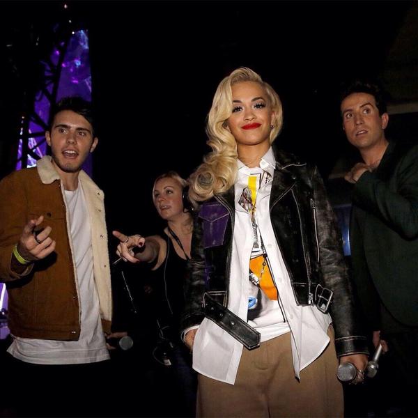 AlfieDeyes's tweet photo. Presenting today with @RitaOra &amp; @grimmers 👌 http://t.co/XVptVKlYkI