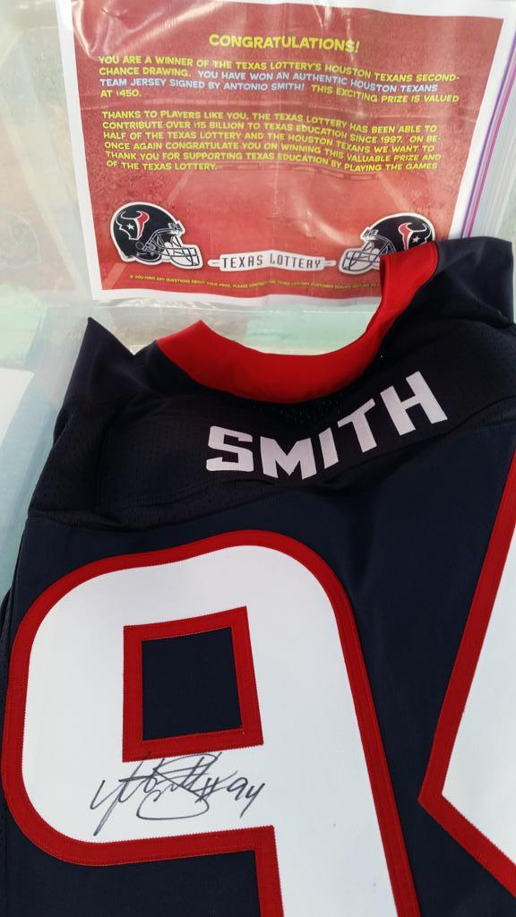 WaterlooDGC's tweet image. Silent auction BIG item #houstontexans A. Smith autographed jersey for @RMHCAustin Ronald McDonald House