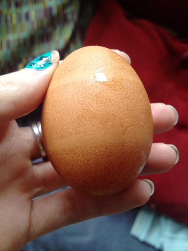 PeachsSarah's tweet image. My breakfast came dressed for Easter.  #easter #eggs #mixingpatterns #polkadots #stripes #yummy #whattheshell?!