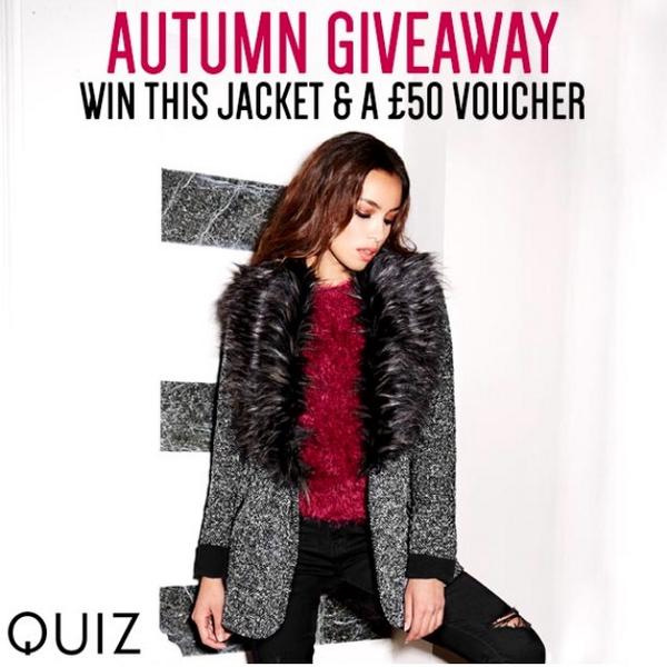 quizclothing's tweet photo. ⭐️ #WIN ⭐️our jacket &amp; a £50 Quiz Voucher! RT &amp; Follow us to enter! competition ends at 10pm tonight! #giveaway ❤️ http://t.co/5pjRTI93e5