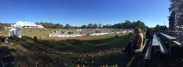 Glad to see so many people out to watch the 3* SJ at Fair Hill today! #fairhill #eventing