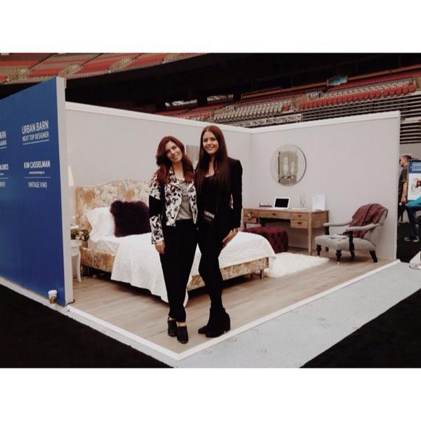 kimandcindy's tweet photo. We're here! Come on down and vote for @Kimmybates at @vanhomeshows ! @urban_barn #VHDS14 #UBNTDKim #NextTopDesigner http://t.co/v98eF1P5A5