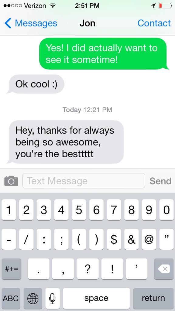 mrej13's tweet image. I think @jonlake7 was still drunk this afternoon. #imawesome #wrongtext ?