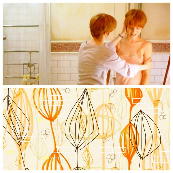 jeneanmorrison's tweet photo. Pattern and palette courtesy of the 1992 classic, Single White Female. iPad sketch created in #adobeline. http://t.co/14uDZYmW04