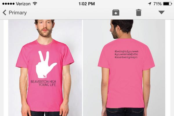 BeavertonYL's tweet photo. Don't forget to bring your $10 for the 2014 YL tee! http://t.co/2pkaBW1sRo