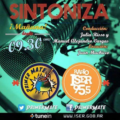 PrimerMate's tweet photo. ¡Nos escuchás mañana a partir de las 9:30! #PrimerMate http://t.co/N7qvLgOclx Conducen @SoyManuelVargas @juliarisso22 http://t.co/OqI3RbFvHq