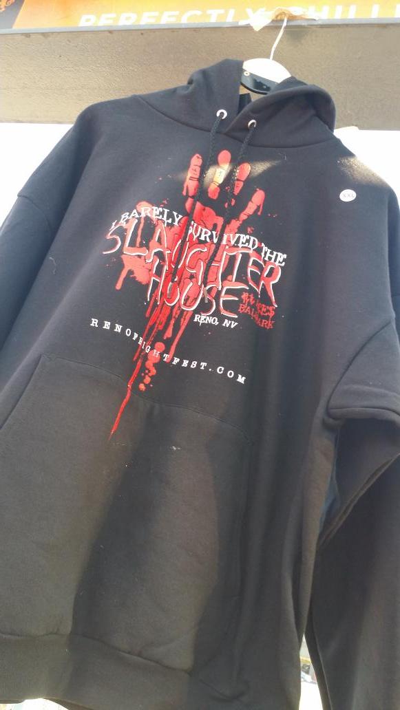 RenoFHD's tweet photo. TONIGHT ONLY! Official Slaughterhouse "Survival" Hoodie - $30 ($10 off) 5-9pm @Aces Ballpark w/ Slaughterhouse Ticket http://t.co/O2GSGMyf5E