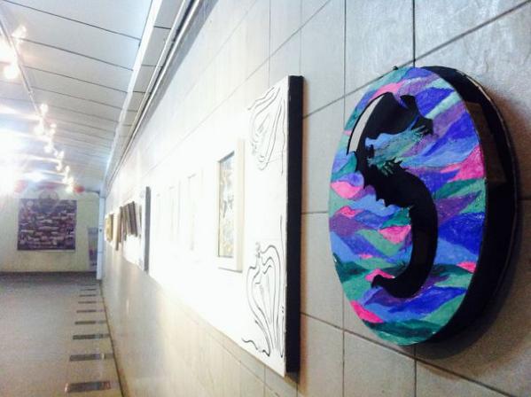 "We are at Lorong Waktu drawing n illustration exhibition, underpass Tugu Kujang Bogor" <a href="/SketchingSunday/">Sketching Sunday</a> \m/