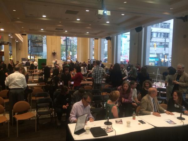 ShaunaSylvester's tweet photo. And it's a wrap - pitches in and now time to deliberate #RISEIdeas @sfupublicsquare #YIC2014 http://t.co/yOd4ypTqMR