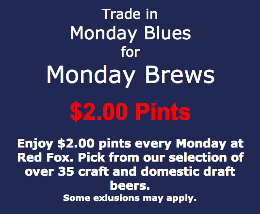 redfoxRO's tweet image. What are you doing tomorrow? Come to 100 S Main in Royal Oak for PINT NIGHT!! $2 Pints all day!