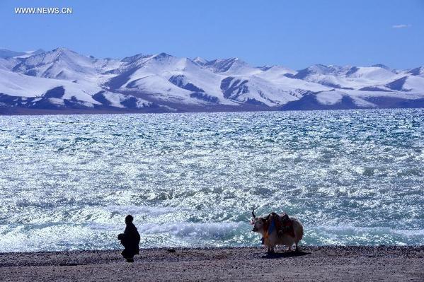 tibetol's tweet photo. Scenery of Lake Namtso in China's Tibet  http://t.co/rbxuhSSE1b http://t.co/GpZIx8HpJi