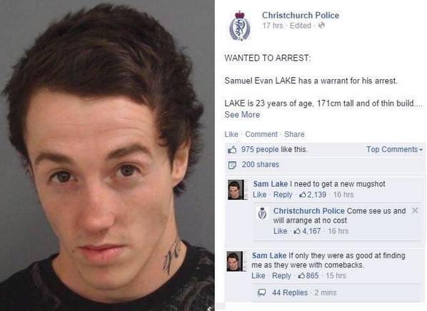 FunnyPicsDepot's tweet photo. Sam Lake ain't afraid of no police bruh http://t.co/KAL2qYsOCq