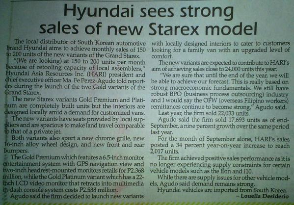 HyundaiSalesPH's tweet photo. New Hyundai Grand Starex Gold Premium &amp; Platinum. http://t.co/2GRyEY65dr