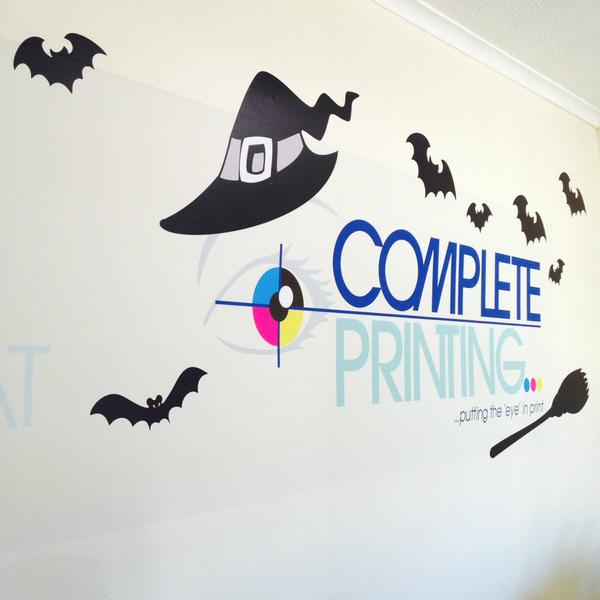 PrintGC's tweet image. Our #Halloween #WallDecals in action at the office!