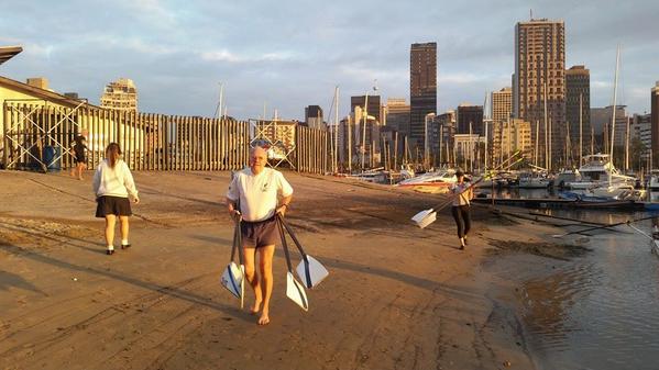 DurbanRowClub's tweet photo. More crews heading out to train this morning. What a great row. #lifeofarower http://t.co/ej79KEfPx2