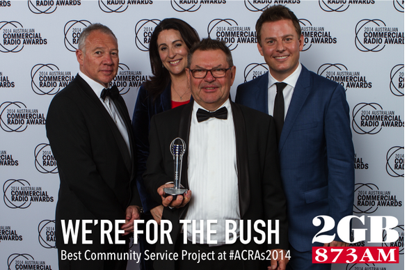 TheCalebBond's tweet image. @2GB873 We're for the Bush wins Best Community Service Project #ACRAs2014 @mirandadevine @BenFordham @StevePriceMedia