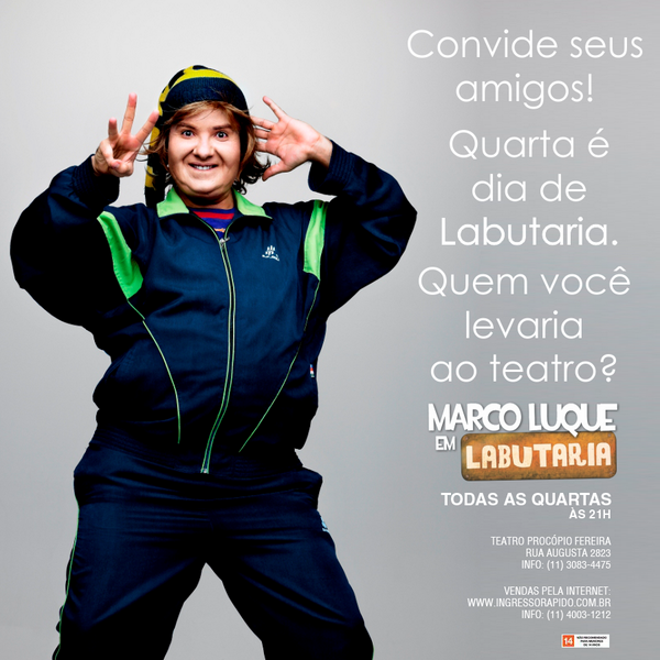 Labutaria's tweet photo. Nesta quarta, tem! Convide seus amigos e concorra a ingressos: http://t.co/rHGUhKdUbs http://t.co/rCn9i1PAgh