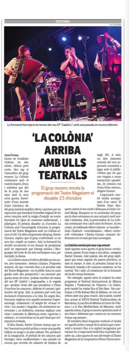 El @Diari_Mes desvetlla les sorpreses que trobareu dissabte al #Teatre #Magatzem de #Tarragona.Gràcies,<a href="/afortunyada/">Anna Fortuny</a>!